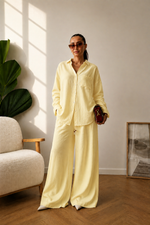 YELLOW LINEN SET