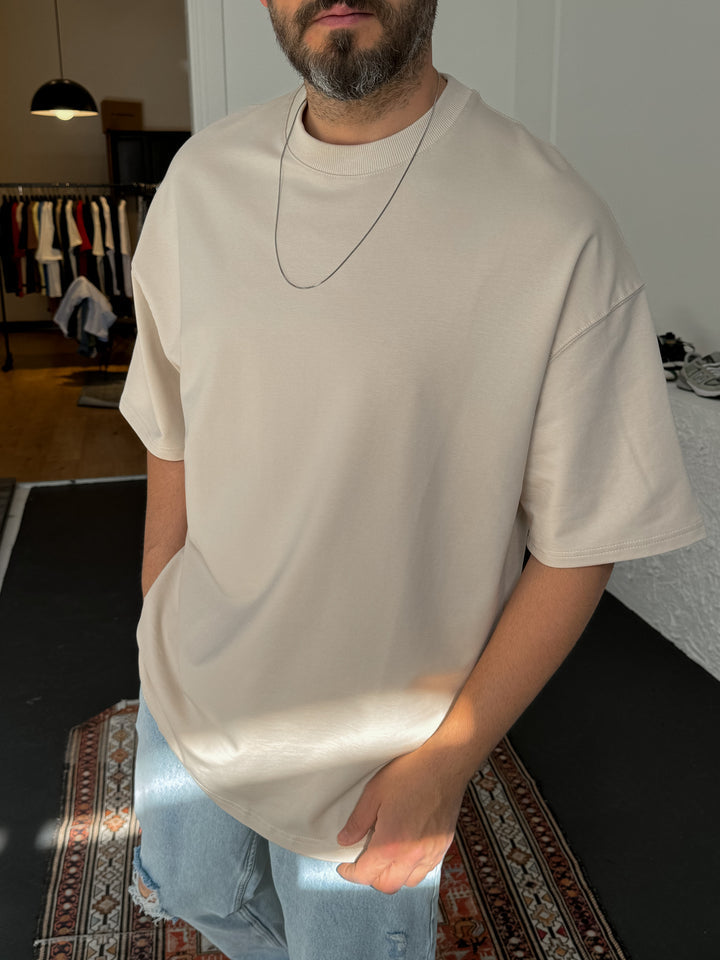 Basic Oversize T-Shirt - Beige
