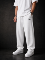 WHITE REGULAR FIT SWEET PANTS