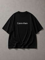 BLACK OVERSIZED “PRINTED” T-SHIRT