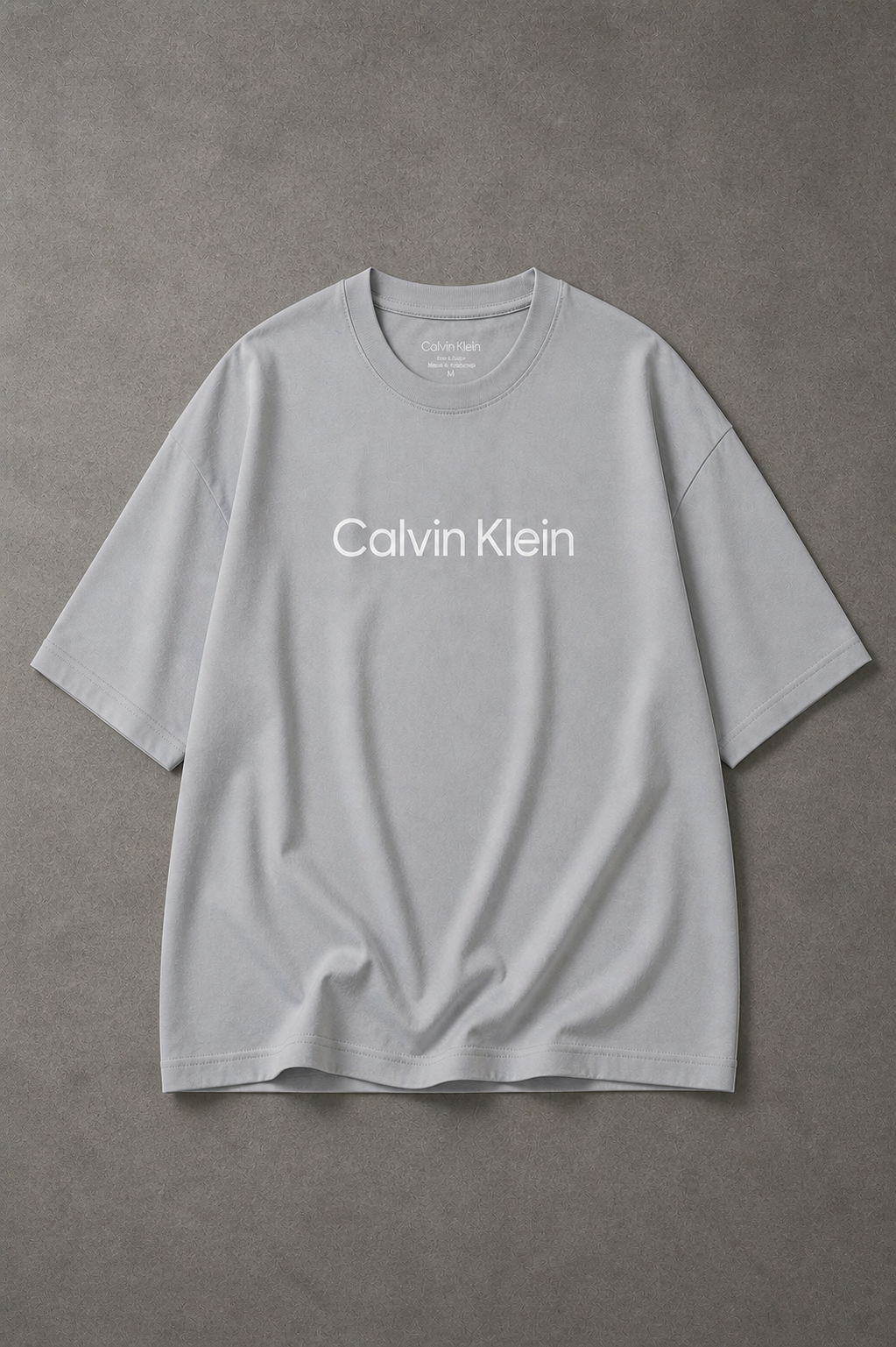 GRAY OVERSIZED PRINTED T-SHIRT