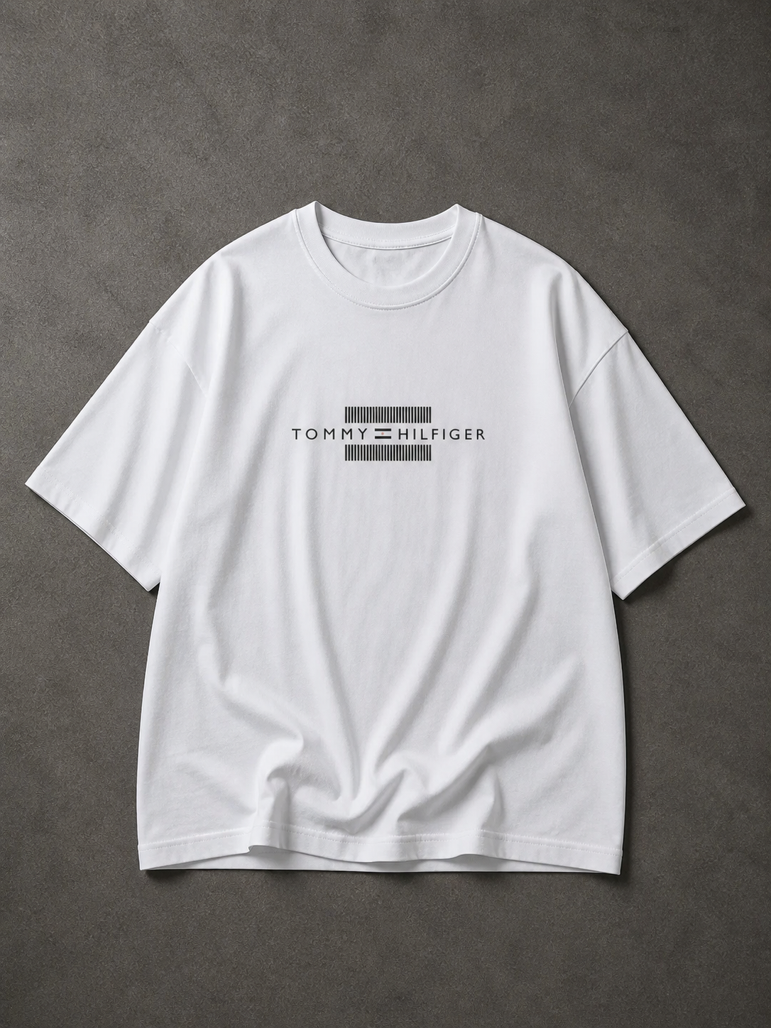 WHITE OVERSIZED PRINTED T-SHIRT