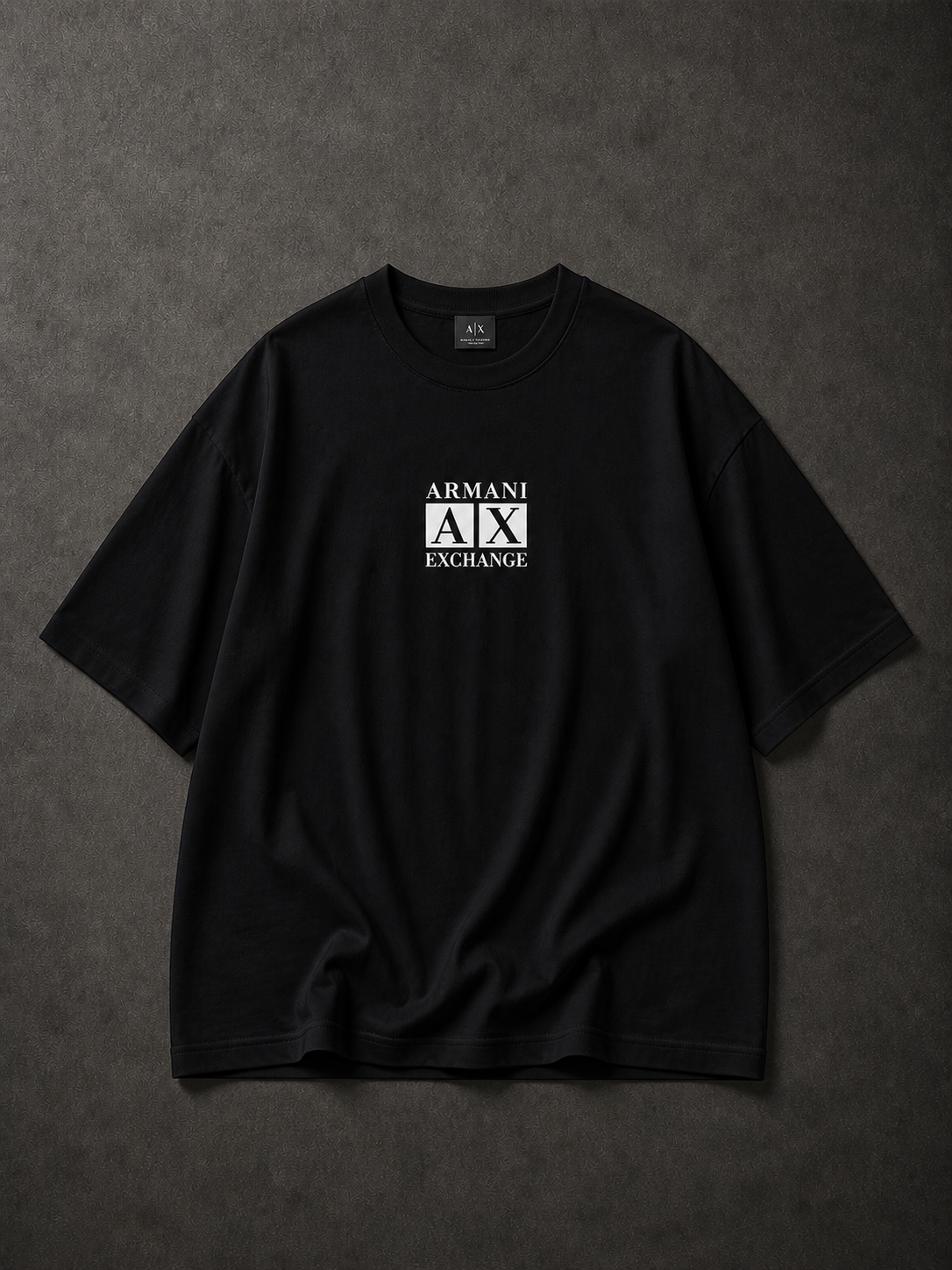 BLACK OVERSIZED PRINTED T-SHIRT
