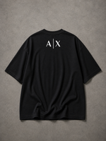 BLACK OVERSIZED PRINTED T-SHIRT