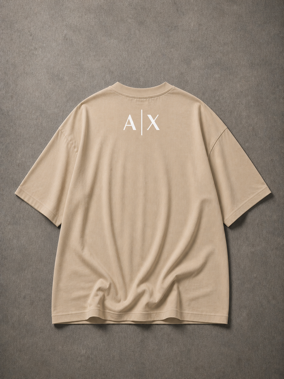 BEIGE OVERSIZED PRINTED T-SHIRT