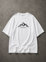 WHITE OVERSIZED PRINTED T-SHIRT