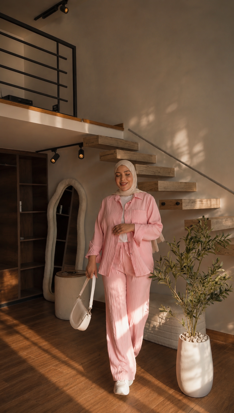 PINK LINEN SET