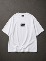WHITE OVERSIZED PRINTED T-SHIRT