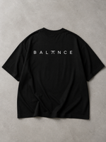 BLACK OVERSIZED “PRINTED” T-SHIRT