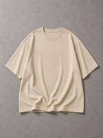 BEIGE BASIC OVERSIZED T-SHIRT