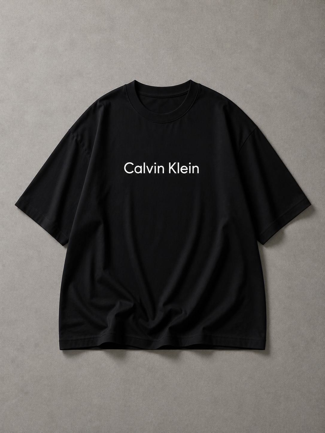 BLACK OVERSIZED “PRINTED” T-SHIRT