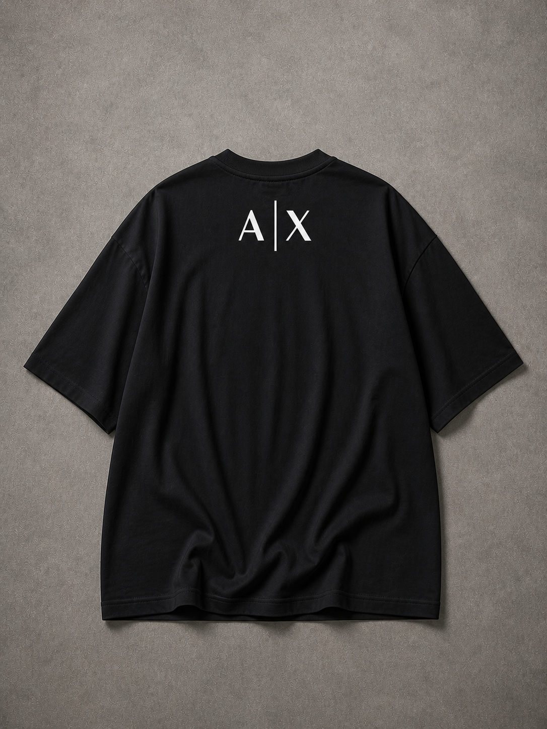 BLACK OVERSIZED PRINTED T-SHIRT