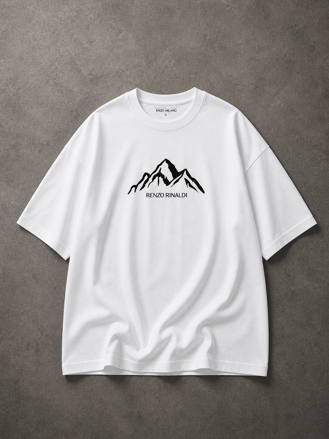 WHITE OVERSIZED PRINTED T-SHIRT